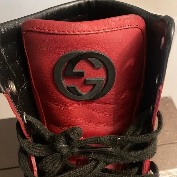 Gucci hight top red 11 1/2 authentic - Picture 3 of 5